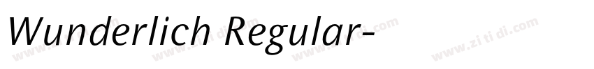 Wunderlich Regular字体转换